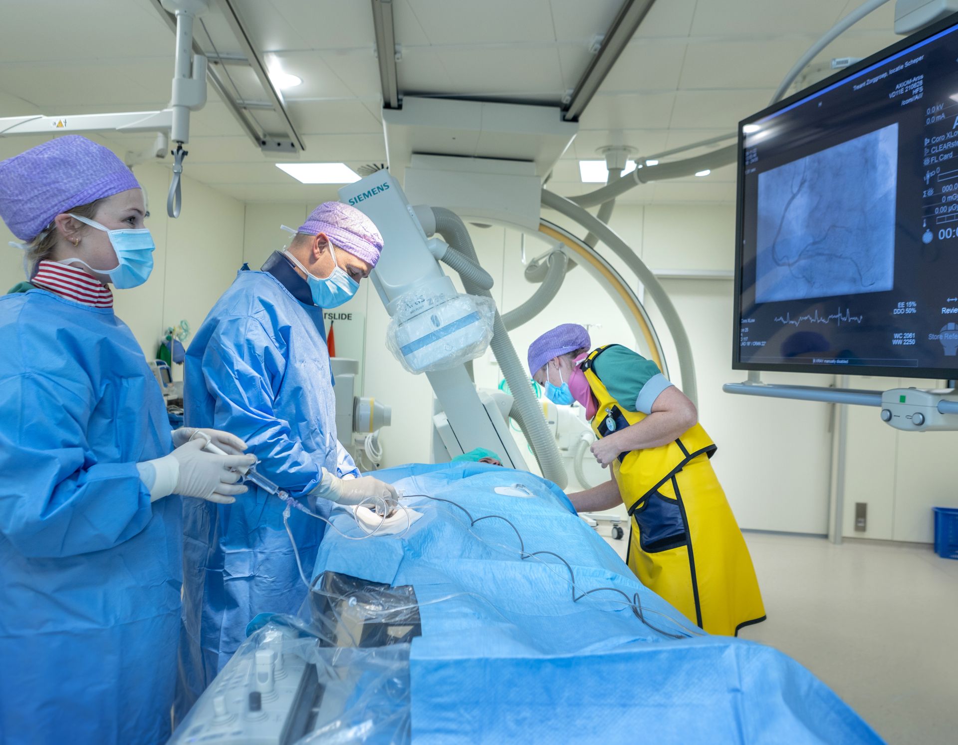 Hartinterventiecentrum onderzoek bij patient